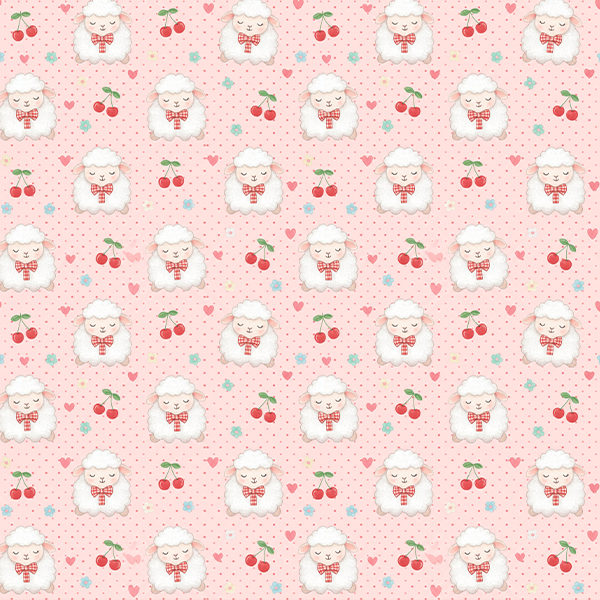 Tecido Tricoline Estampado Digital Ovelhinha Rosa 9100E16671