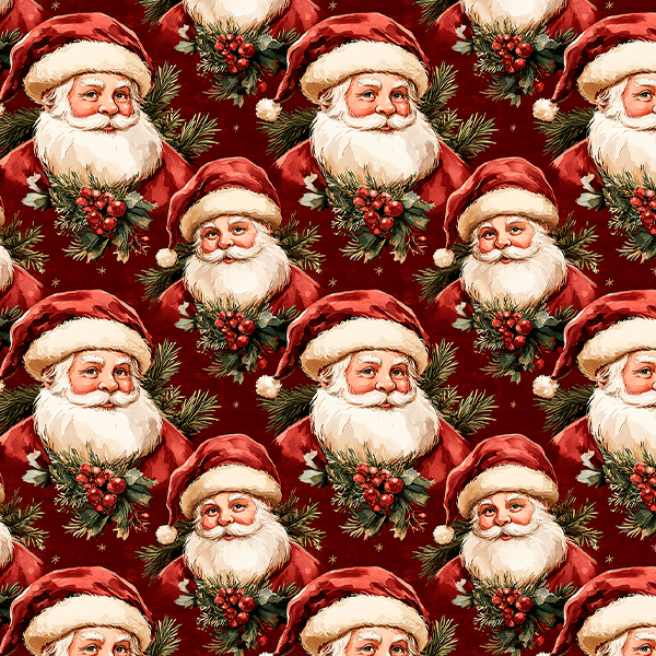 Tecido Tricoline Estampado Digital Papai Noel Clássico 9101E14969