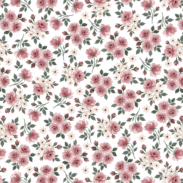 Tecido Tricoline Estampado Digital Rosas Românticas 9100E16426