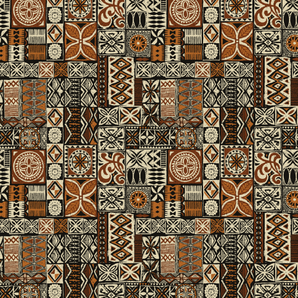 Tecido Tricoline Estampado Digital Tribal Havaiano | Avimor Tecidos