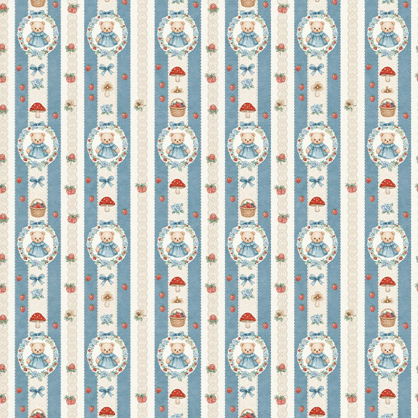 Tecido Tricoline Estampado Digital Ursinha Delicada 9100E16673