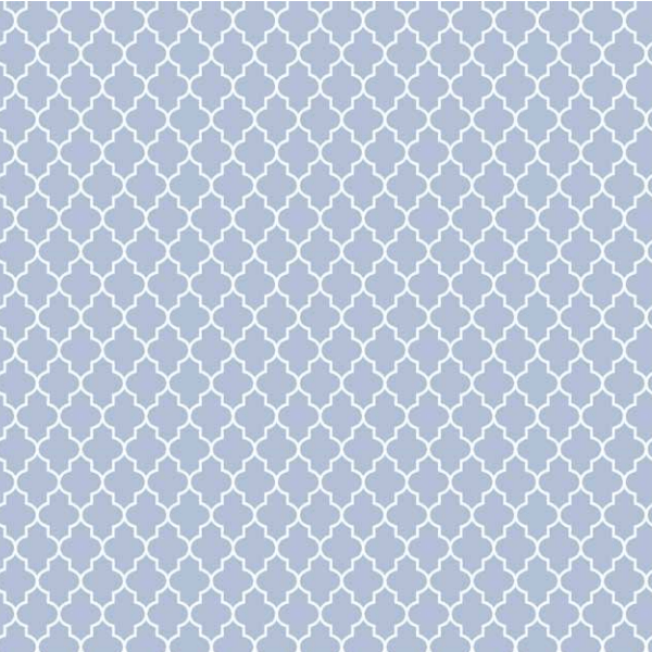 Tecido Tricoline Mista Arabesco Azul ES01101087