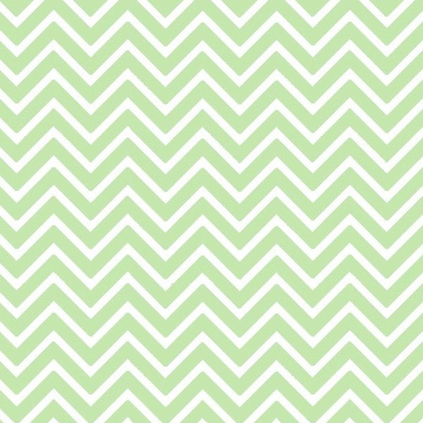 Tecido Tricoline Estampado Chevron Verde 14537