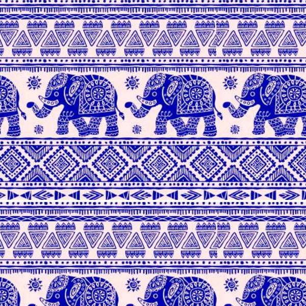 Tecido Tricoline Mista Elefante Africano ES12501036