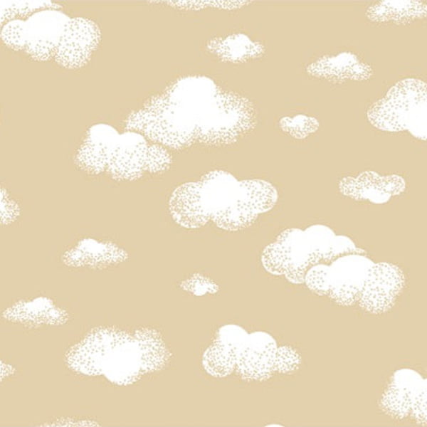 Tricoline Mista Nuvens Brancas Fundo Bege 16003v02