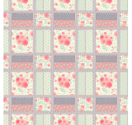 Corte Tecido Tricoline Digital Floral Estilo Retalhos Bege (0,50x1,50 mts) RET9100e5682