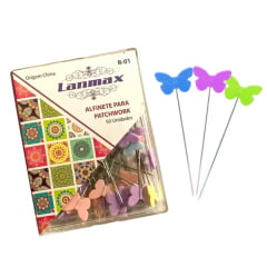 Alfinetes Coloridos Formato de Borboleta (caixinha 50pç ) Lanmax p23999