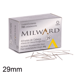 Alfinete de Cabeça Milward 700 unidades - 29mm - 2154129-000NI