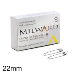 Alfinete de Segurança Milward 144 unidades - 22mm - 8184022-000N1