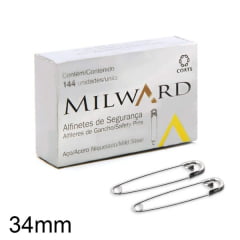 Alfinete de Segurança Milward 144 unidades - 34mm - 8184034-000N1