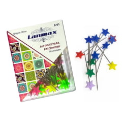 Alfinetes Coloridos Formato de Estrela (caixinha 50pç ) Lanmax  p24000
