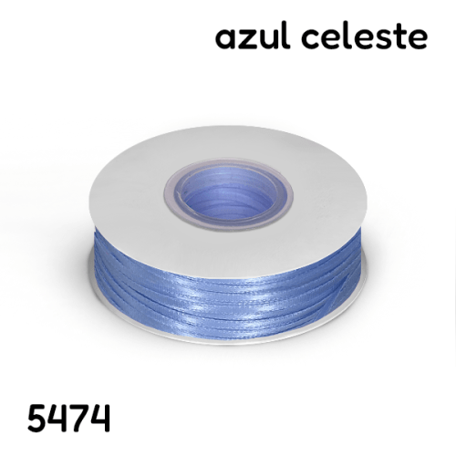 Fita Cetim 0,3 cm Várias Cores