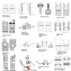 Kit 32 Calcadores Pé De Máquina De Costura Doméstica p25625