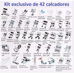 Kit 42 calcadores Pé De Máquina De Costura Doméstica p29079