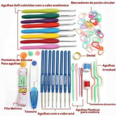 Kit para Crochê e Costura com 16 Agulhas - Lanmax - p26772