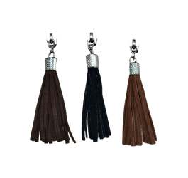 Cursor Tassel Couro Prata C0501