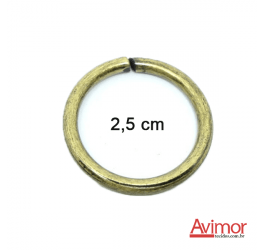 Argola de Metal Ouro Velho  2,5 cm SAARG25OV