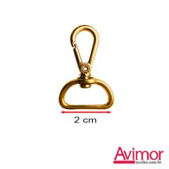 Mosquetao 2 cm Dourado VA237020-DOU