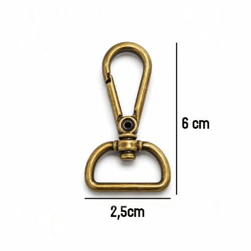 Mosquetao 2,5 cm Ouro Velho VA237020-OVELHO