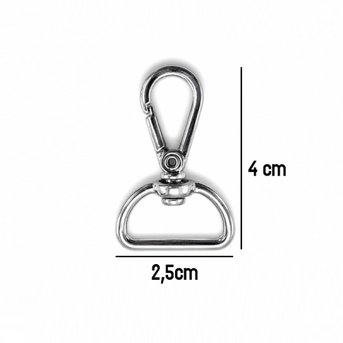 Mosquetão 2,5 cm VA267020-Prata