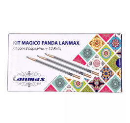 Kit Giz Mágico Panda 3 Lapiseiras e 12 Refis P43171