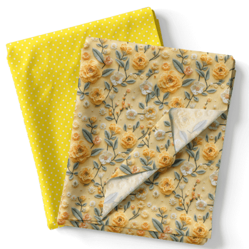 Composê Sarja Impermeável 3D Primavera Solar + Tricoline (0,50 x 1,50)