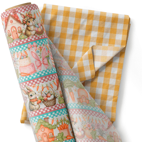 Composê Tricoline Digital Barrado Fofura de Páscoa + Tricoline