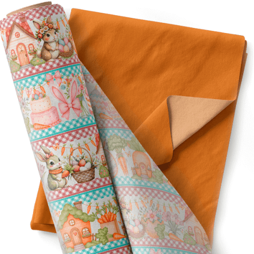 Composê Tricoline Digital Barrado Fofura de Páscoa + Tricoline