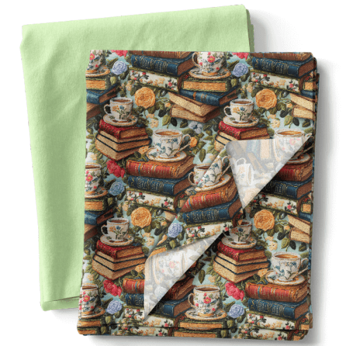 Composê Tricoline Digital Cerejas e Margaridas + Tricoline ou Sarja (0,50 x 1,50 mts)