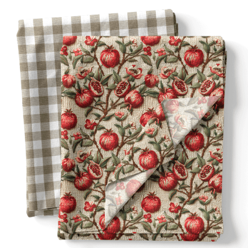 Composê Tricoline Digital Doce Romã + Tricoline (0,50 x 1,50 mts)