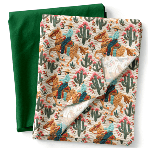 Composê Tricoline Digital Estampado Cavaleiro do Deserto + Tricoline Lisa (0,50 x 1,50)