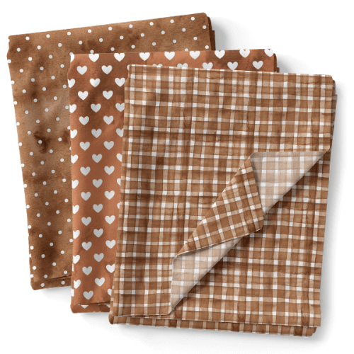 Kit Tecidos 0,50x1,50 mts Composê Tricoline Digital Aquarelado Várias Cores KT061