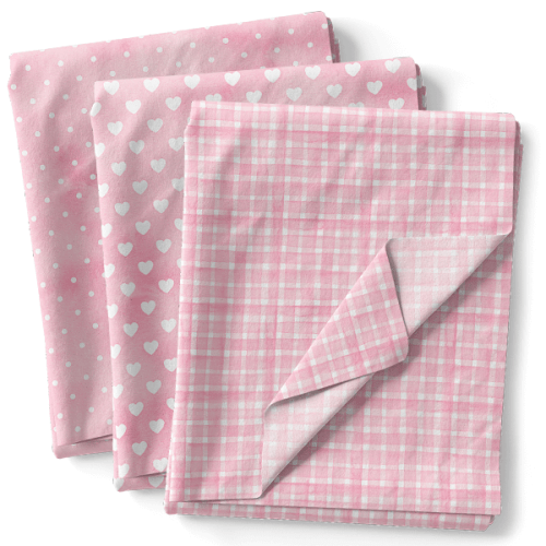 Kit Tecidos 0,50x1,50 mts Composê Tricoline Digital Aquarelado Várias Cores KT061