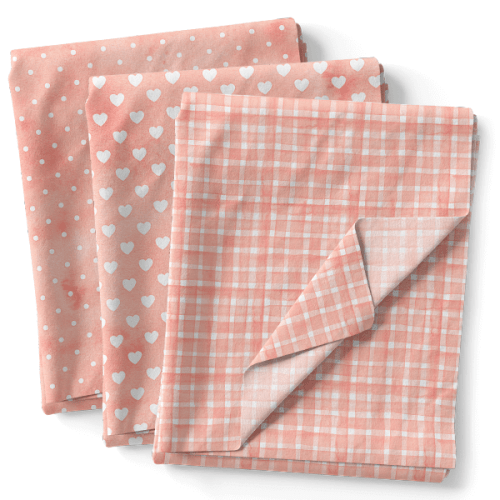 Kit Tecidos 0,50x1,50 mts Composê Tricoline Digital Aquarelado Várias Cores KT061