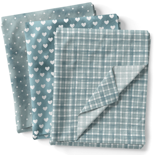 Kit Tecidos 0,50x1,50 mts Composê Tricoline Digital Aquarelado Várias Cores KT061