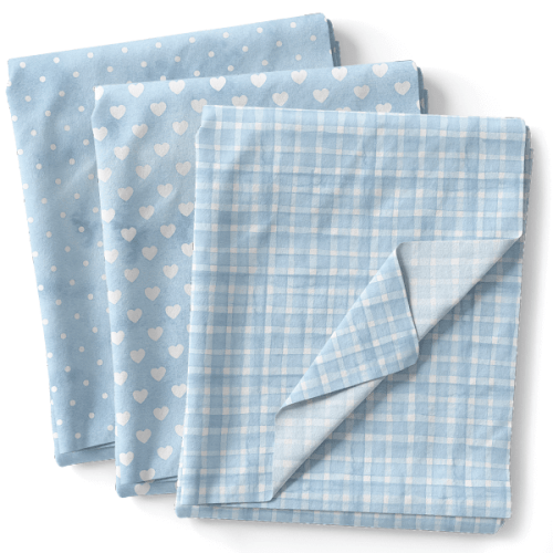 Kit Tecidos 0,50x1,50 mts Composê Tricoline Digital Aquarelado Várias Cores KT061