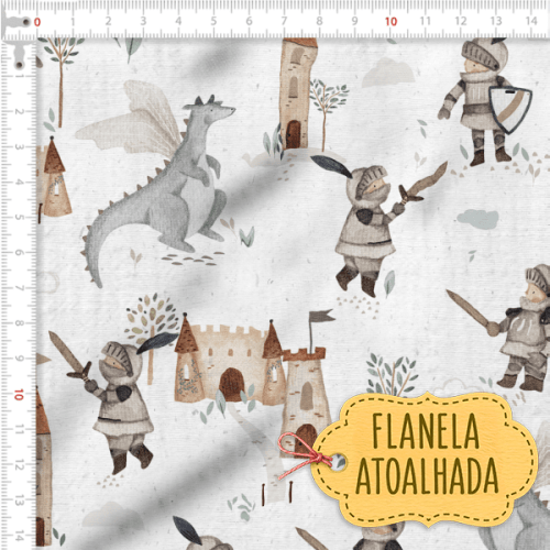 Tecido Flanela Baby Castelo Medieval