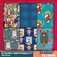 Kit Retalho Digital Religioso 1 - 50x75