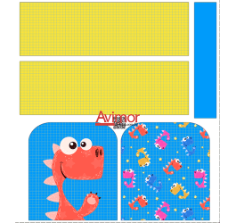 Painel Lancheira Mini Dino Cute PS019