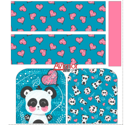 Painel Lancheira Mini Panda Love PS001