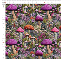 Sarja Impermeável 3D Cogumelos da Floresta Encantada 9100e10454