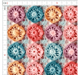 Sarja Impermeável 3D Crochê Retrô | Avimor Tecidos