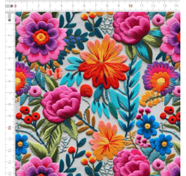 Sarja Impermeável 3D Floral Alegre Fundo Claro 9100e10444