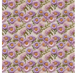 Sarja Impermeável 3D Flores Lilás | Avimor Tecidos