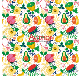 Sintético Doll Estampado Frutas e Folhas (0,50 X 1,40 MTS) SDO1008