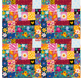 Sintético Doll Estampado Patchwork Fofo (0,50 X 1,40 MTS) SDO1005