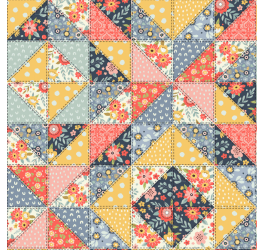 Tecido Tricoline Estampado Patchwork Floral 9050V027