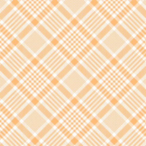 Tecido Tricoline Estampado Xadrez Tartan Laranja Claro 1389v03