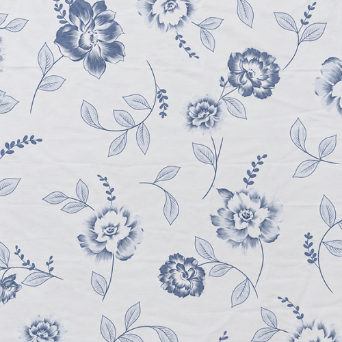 Percal Estampado Floral Azul 200 Fios (2,5mts de largura) 9021