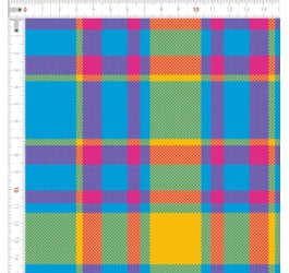 Composê Tecido Sarja Impermeável Xadrez Moderno + Leopardos + Liso Laranja Escuro (1,00 X 1,50 MTS)